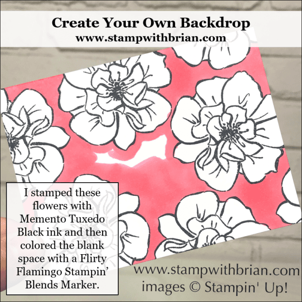 I stamped these flowers and colored the blank space between them for a fun, modern look, To a Wild Rose, Stampin' Up!, Brian King I stamped these flowers and colored the blank space between them for a fun, modern look, To a Wild Rose, Stampin' Up!, Brian King