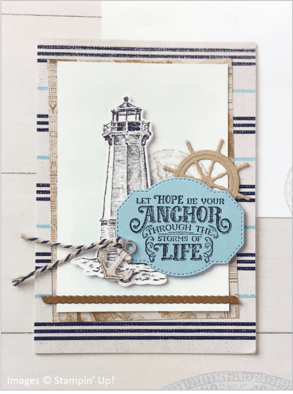 Sailing Home Bundle, Come Sail Away Designer Series Paper, Stampin' Up! OnStage sample