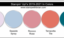 Stampin' Up!'s 2019-2021 In Colors - Purple Posy, Seaside Spray, Rococo Rose, Terracotta Tile, Pretty Peacock