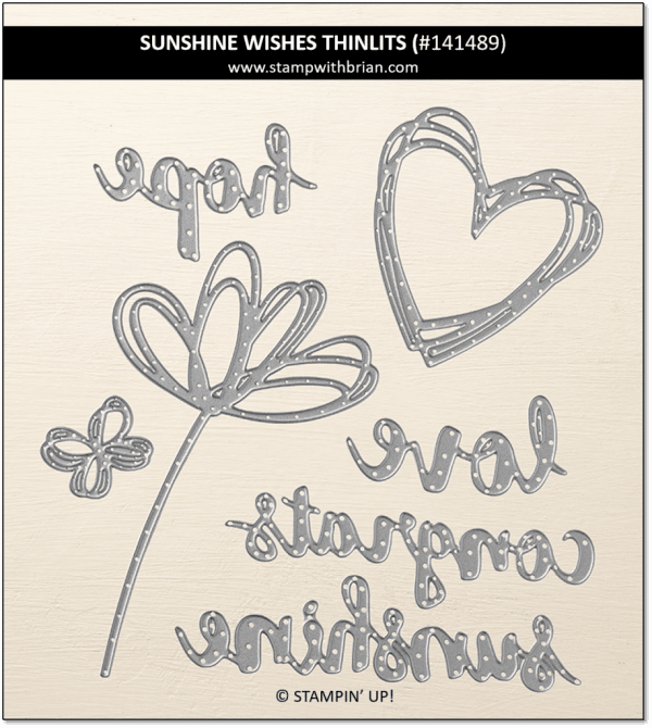Sunshine Wishes Thinlits Dies, Stampin' Up! 141489