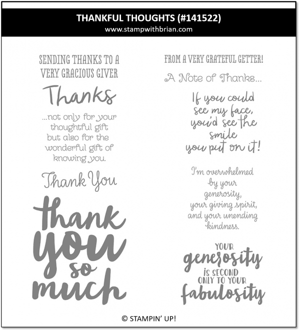 Thankful Thoughts, Stampin' Up! 141522