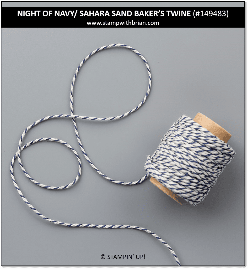 Night of Navy and Sahara Sand Baker's Twine, Stampin' UP!, 19483 Night of Navy and Sahara Sand Baker's Twine, Stampin' UP!, 19483