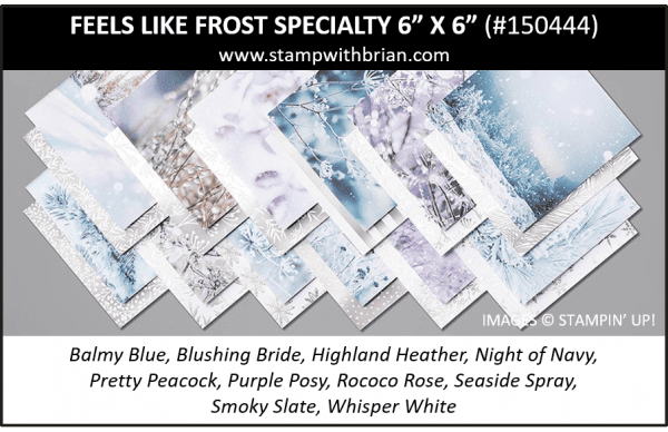 Feels Like Frost 6" x 6" Specialty Designer Series Paper, Stampin' Up! 2019 Holiday Catalog, 150444