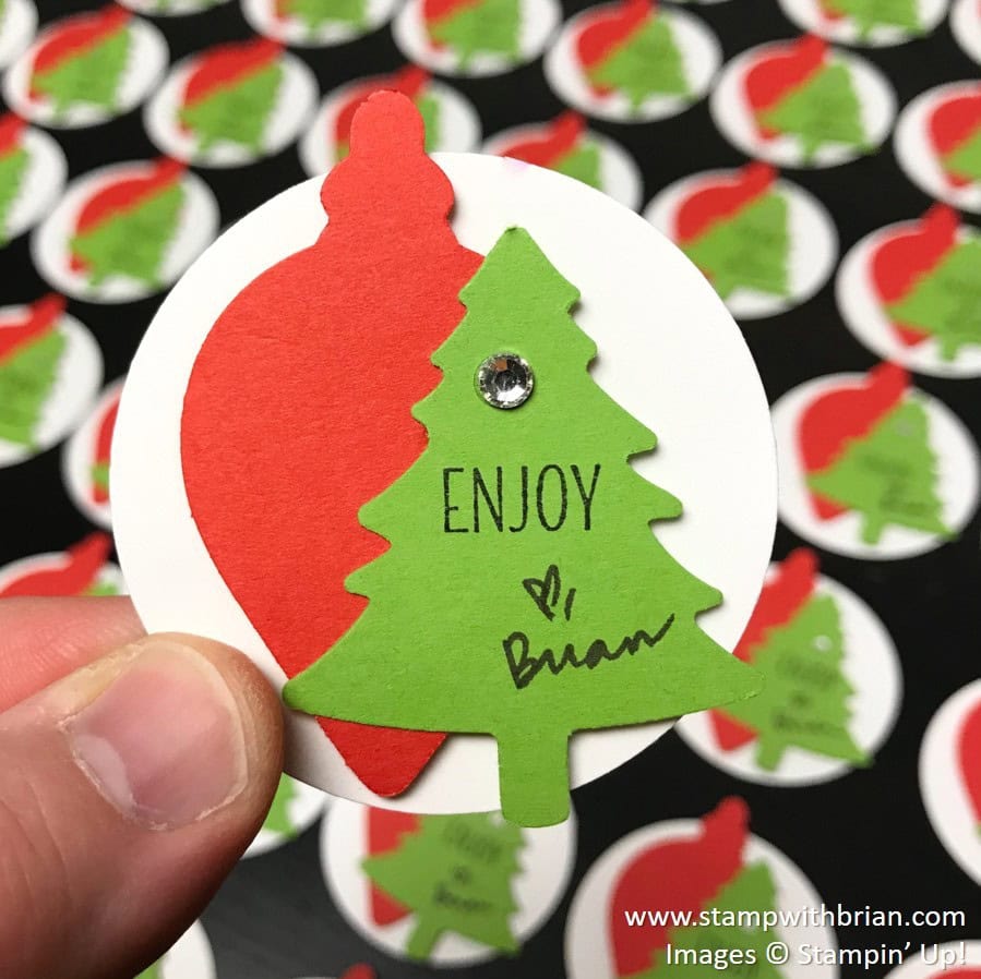 Gleaming Ornaments Punch Pack, Pine Tree Punch, Country Home, Stampin' Up!, Brian King, Christmas Tag Gleaming Ornaments Punch Pack, Pine Tree Punch, Country Home, Stampin' Up!, Brian King, Christmas Tag