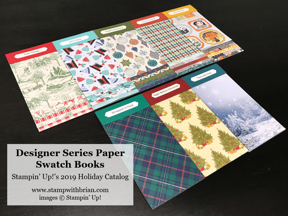 Stampin' Up! Designer Series Paper Swatch Books, 2019 Holiday Catalog, Brian KIng