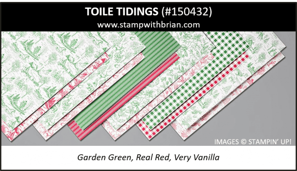 Toile Tidings Designer Series Paper, Stampin' Up! 2019 Holiday Catalog, 150432