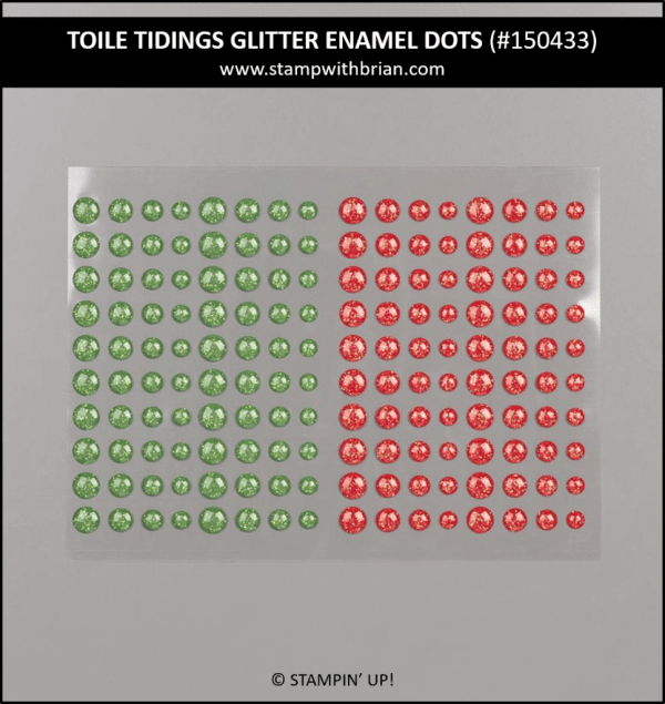 Toile Tidings Glitter Enamel Dots, Stampin' Up! 150433