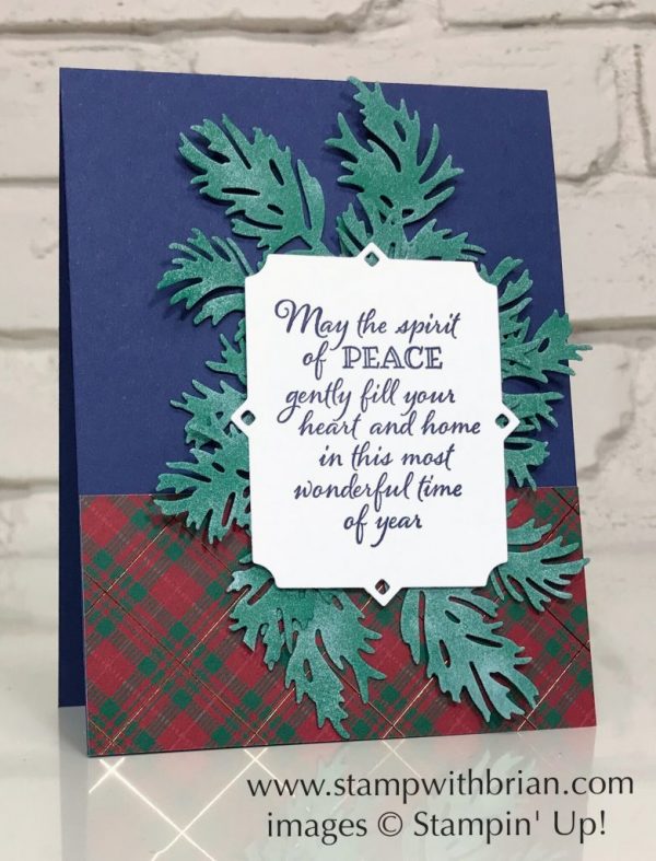 Peaceful Boughs, Stampin' Up!, Brian King, Christmas card