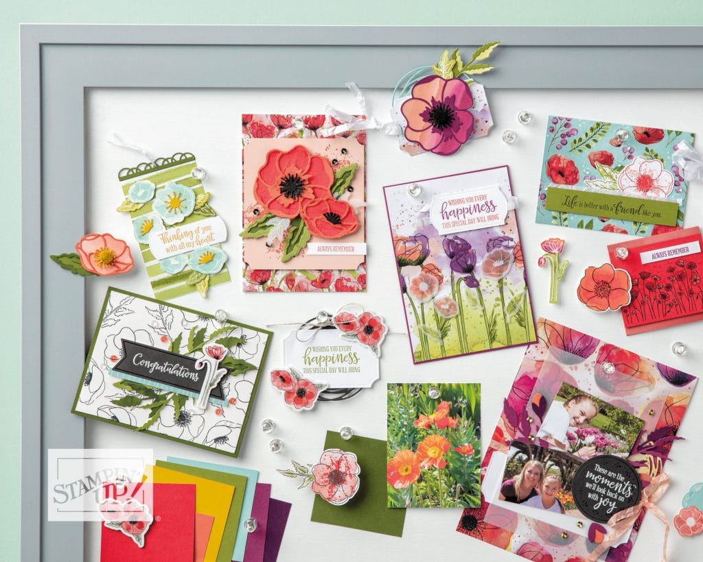 Peaceful Poppies Catalog Samples, Stampin' Up! Peaceful Poppies Catalog Samples, Stampin' Up!