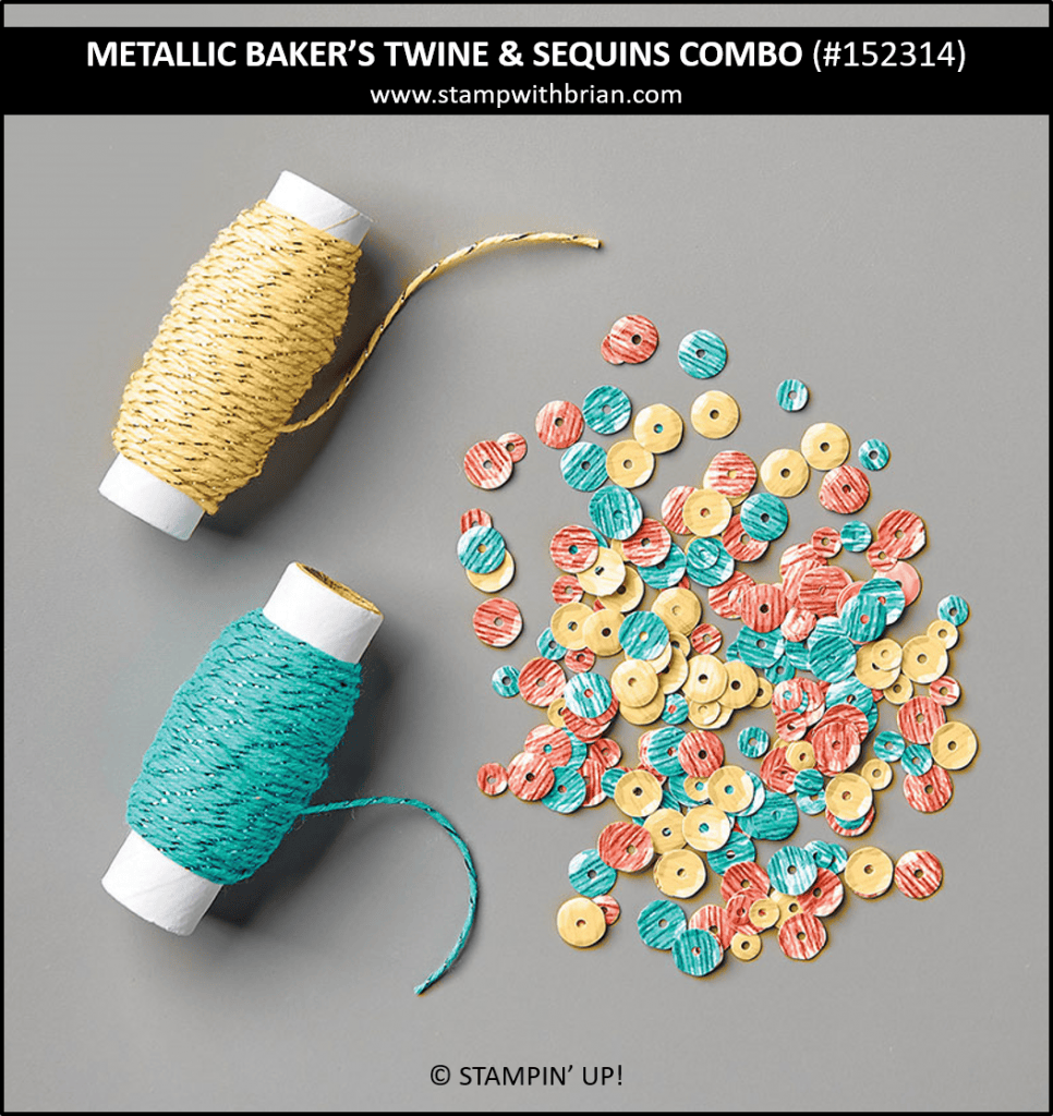 Metallic Baker's Twine & Sequins Combo, Stampin Up! 152314