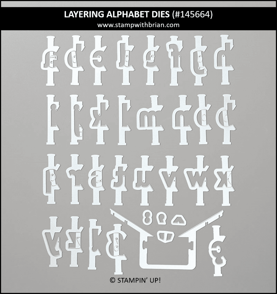 Layering Alphabet Dies, Stampin Up! 145664