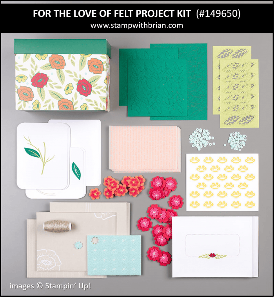 For the Love of Felt Project Kit, Stampin Up! 149650