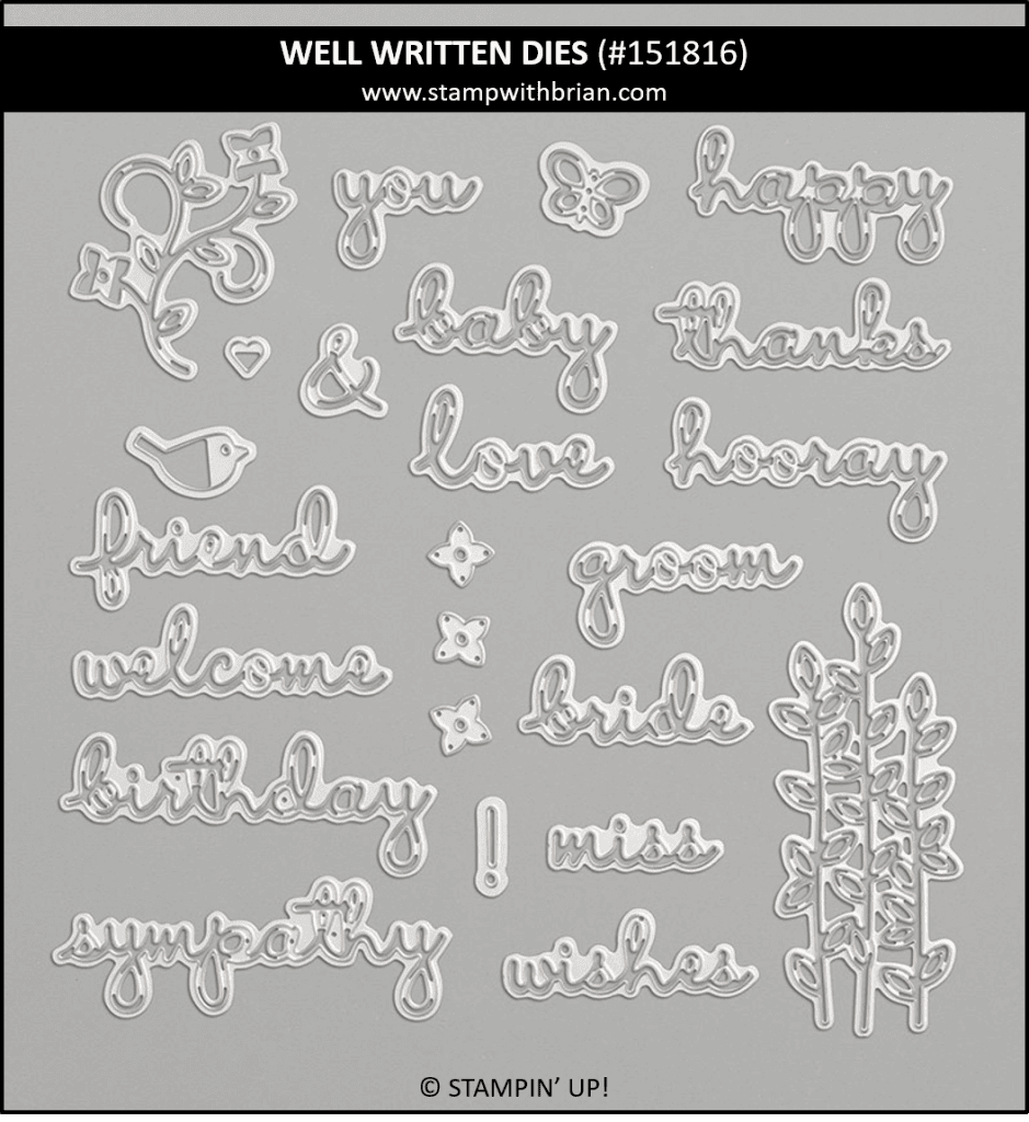 Well Written Dies, Stampin Up!, 151816