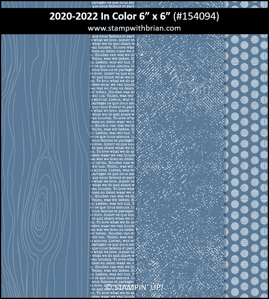 2020 In Color Designer Series Paper, Misty Moonlight, Stampin Up!, 153070