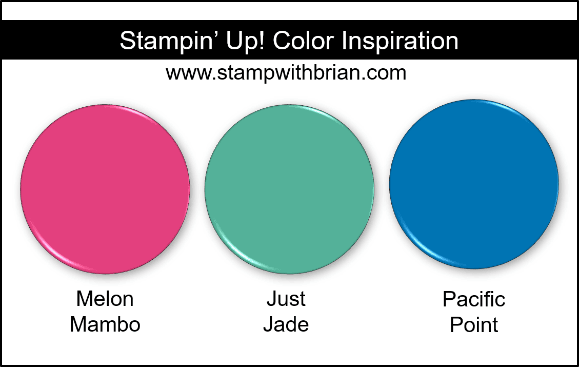 Stampin Up! Color Inspiration - Melon Mambo, Just Jade, Pacific Point Stampin Up! Color Inspiration - Melon Mambo, Just Jade, Pacific Point