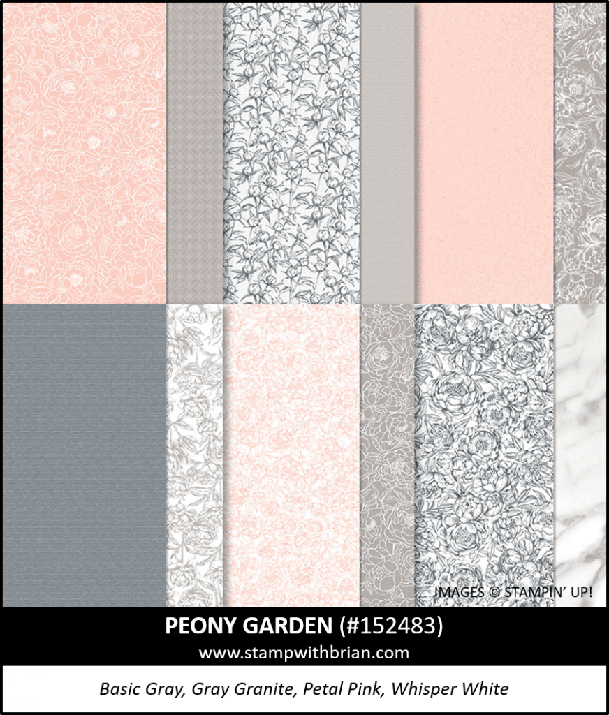 Peony Garden Designer Series Paper, Stampin Up! 152483 Peony Garden Designer Series Paper, Stampin Up! 152483