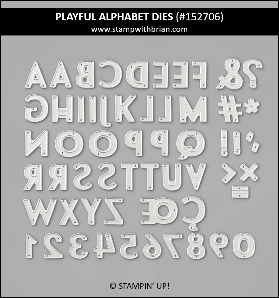 Playful Alphabet Dies, Stampin Up! 152706