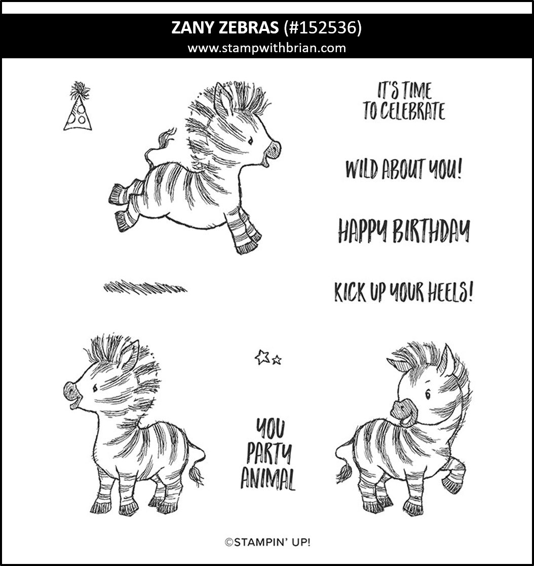 Zany Zebras, Stampin Up! 152536