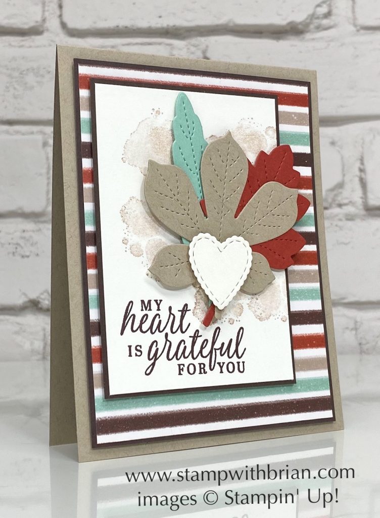 Beautiful Autumn, Stitched Leaves Dies, Stampin Up!, Brian King