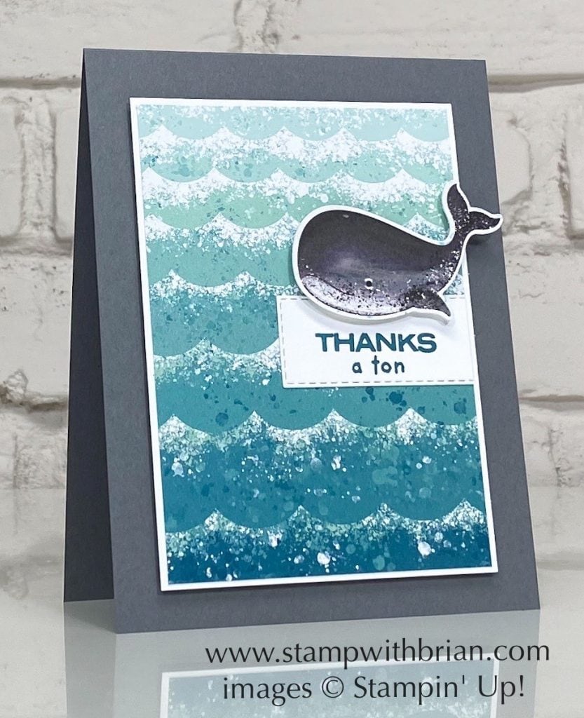 Whale Done Bundle, Stampin Up!, Brian King, thank you card