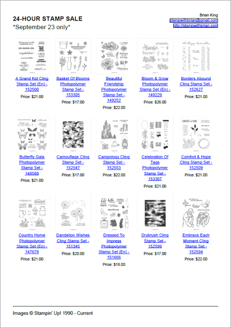 24-Hour Stamp Sale sets