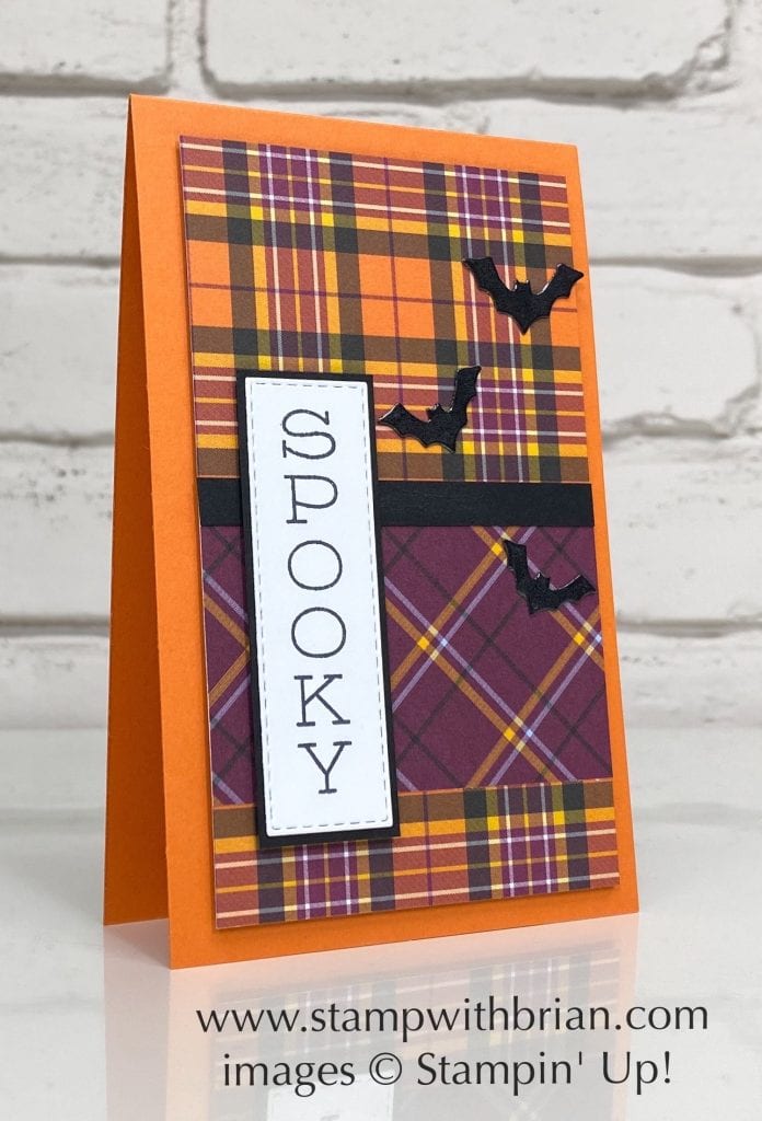 Festive Corners, Plaid Tidings, Stampin Up!, Brian King, Halloween card