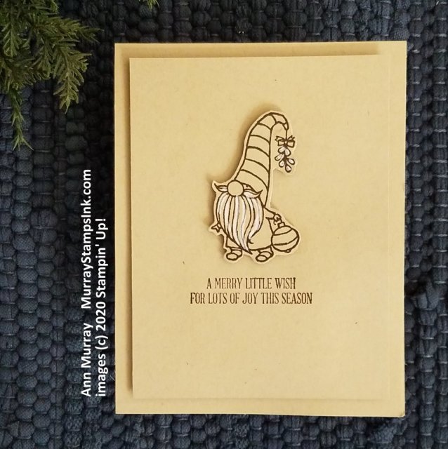 Gnome for the Holidays, Stampin Up!, by Ann Murray