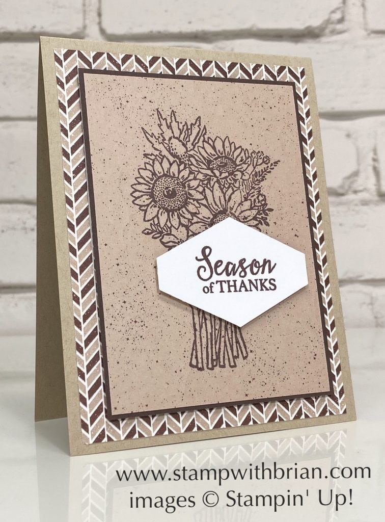 Jar of Flowers, Gather Together, Stampin Up!, Brian King, Thanksgiving card