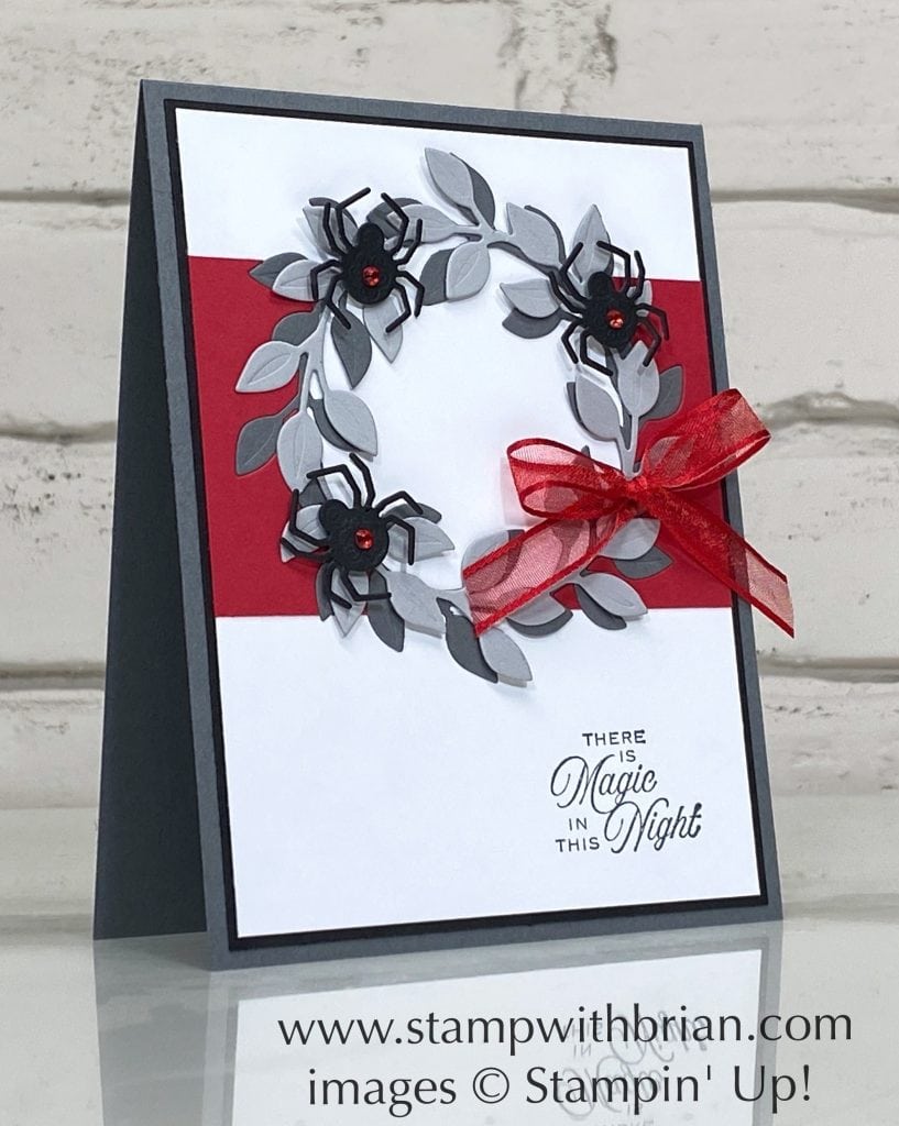 Wreath Builder Dies, Stampin Up!, Brian King, Halloween wreath