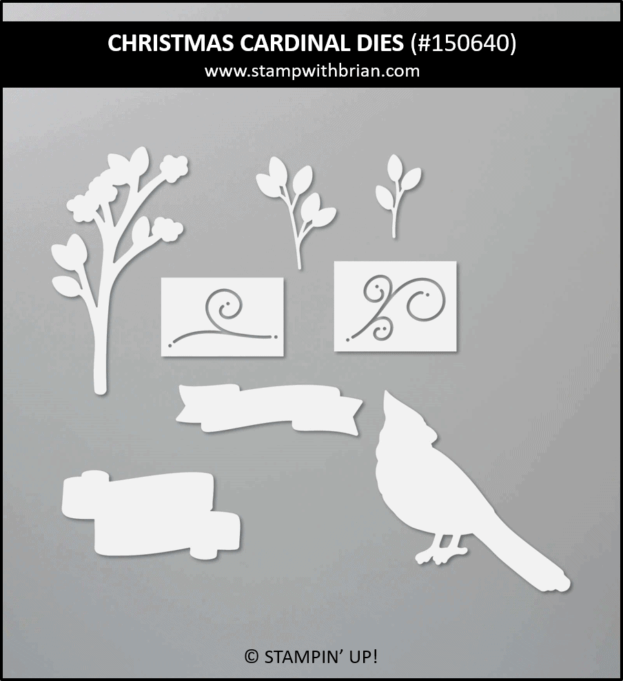 Christmas Cardinal Dies, Stampin Up! 150640