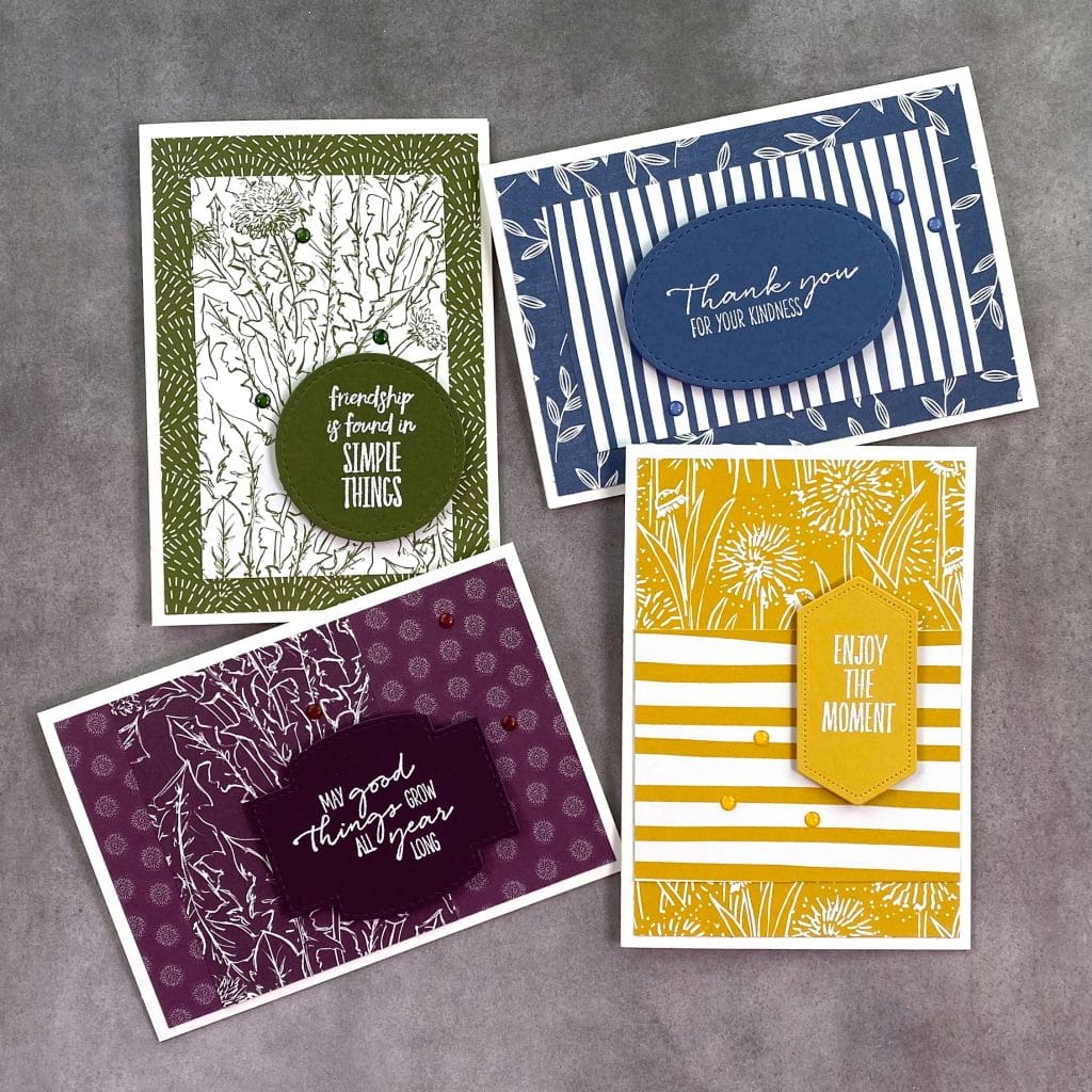 Dandy Garden Designer Series Paper Note Cards, Stampin Up!, Brian King