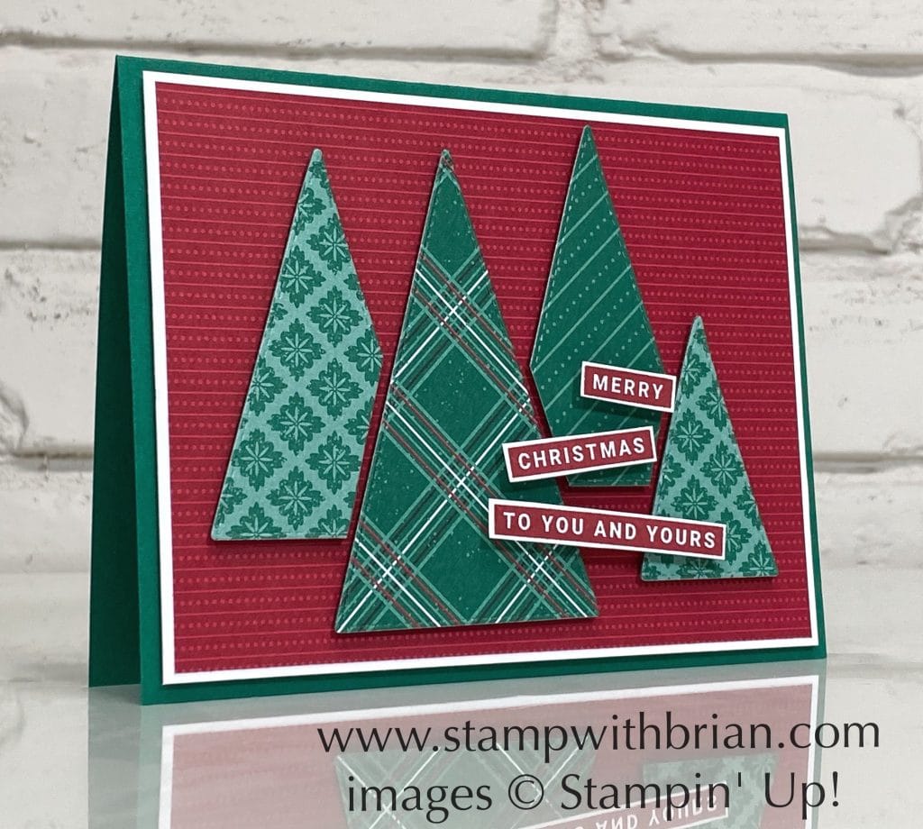 Joy and Peace, Tis the Season Designer Series Paper, Stitched Triangles Dies, Stampin Up!, Brian King