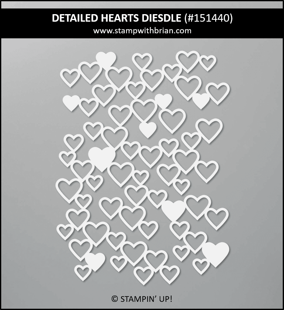 Detailed Hearts Dies, Stampin Up! 151440