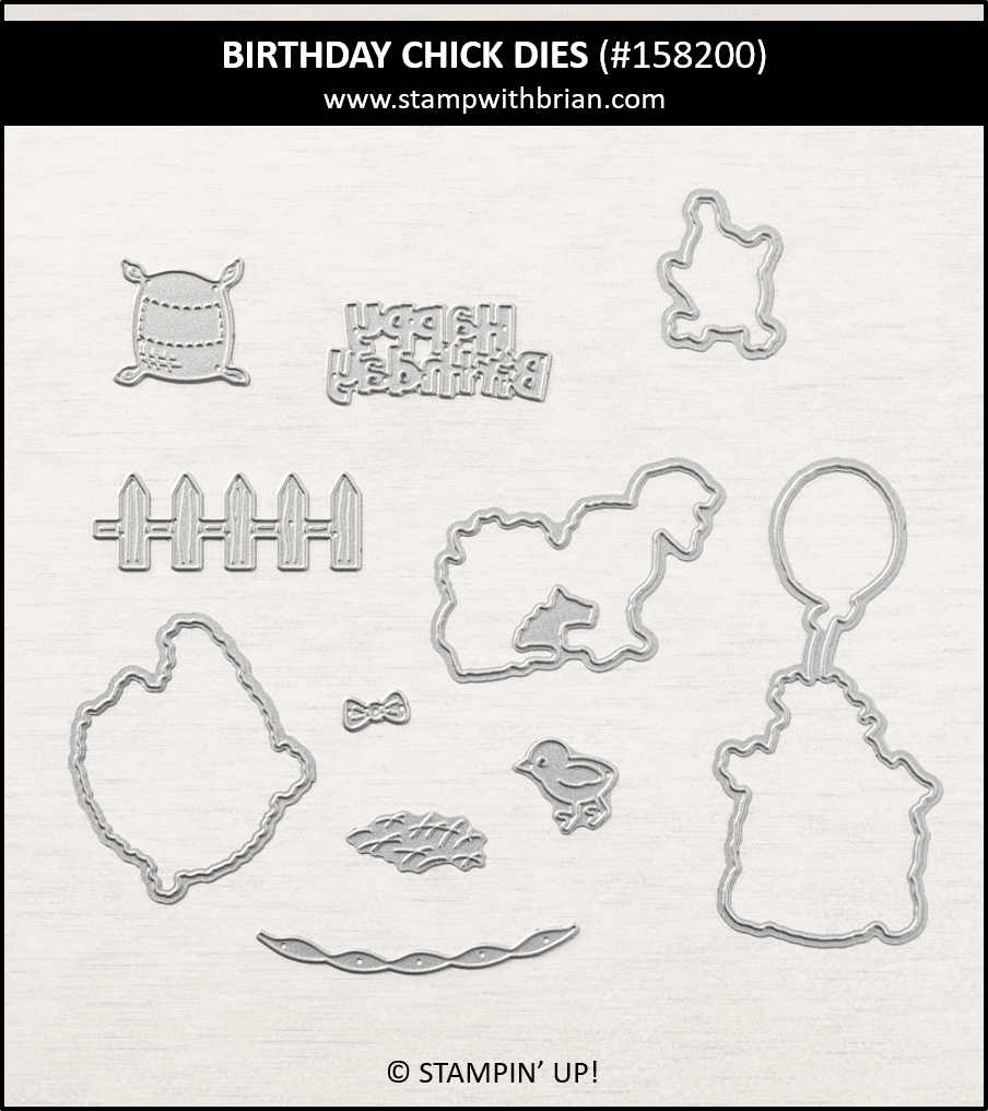 Birthday Chick Dies, Stampin Up! 158200 Birthday Chick Dies, Stampin Up! 158200