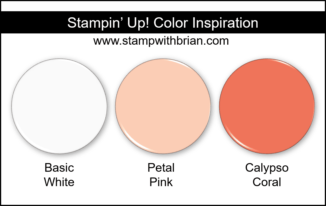 Stampin Up! Color Inspiration - Basic White, Petal Pink, Calypso Coral Stampin Up! Color Inspiration - Basic White, Petal Pink, Calypso Coral