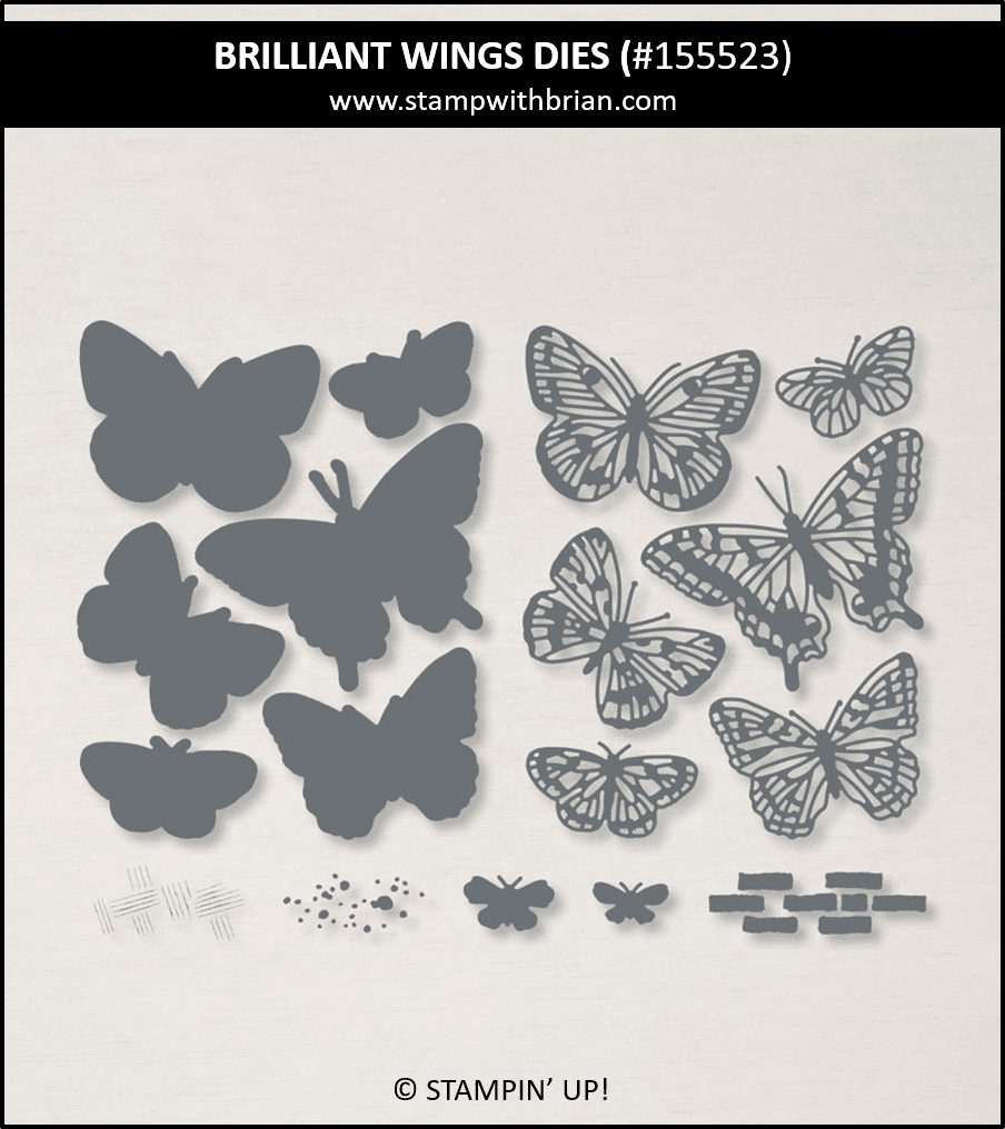 Brilliant Wings Dies, Stampin Up! 155523
