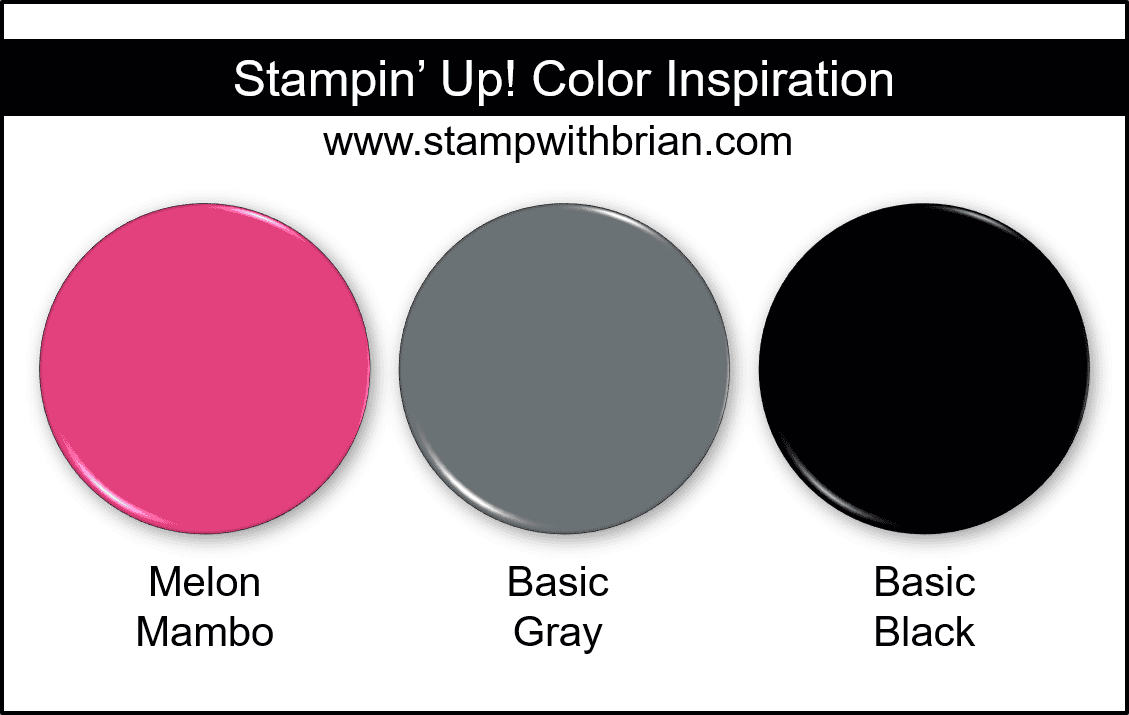 Stampin Up! Color Inspiration - Melon Mambo, Basic Gray, Basic Black Stampin Up! Color Inspiration - Melon Mambo, Basic Gray, Basic Black