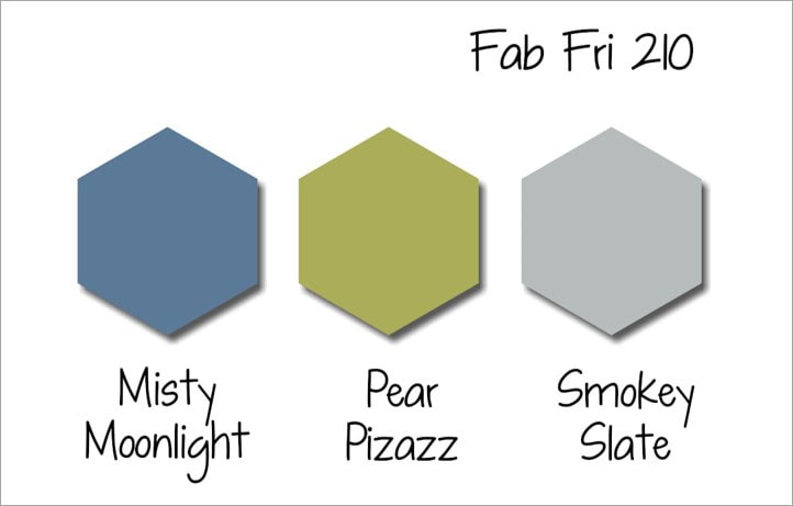 Stampin Up! Color Inspiration - Misty Moonlight, Pear Pizzazz, Smoky Slate FabFri210