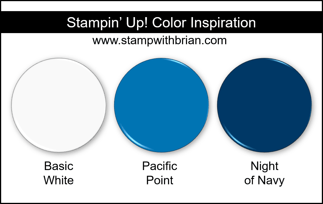 Stampin Up! Color Inspiration - Basic White, Pacific Point, Night of Navy Stampin Up! Color Inspiration - Basic White, Pacific Point, Night of Navy
