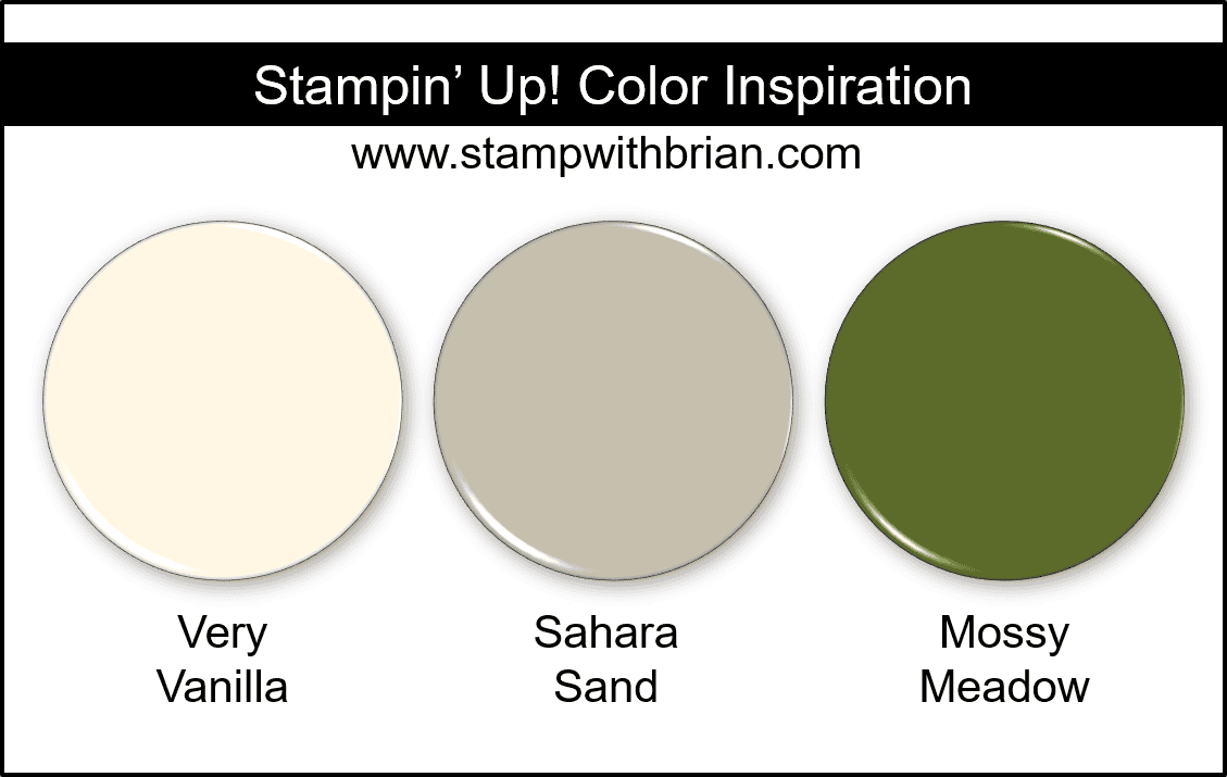 Stampin Up! Color Inspiration - Very Vanilla, Sahara Sand, Mossy Meadow Stampin Up! Color Inspiration - Very Vanilla, Sahara Sand, Mossy Meadow