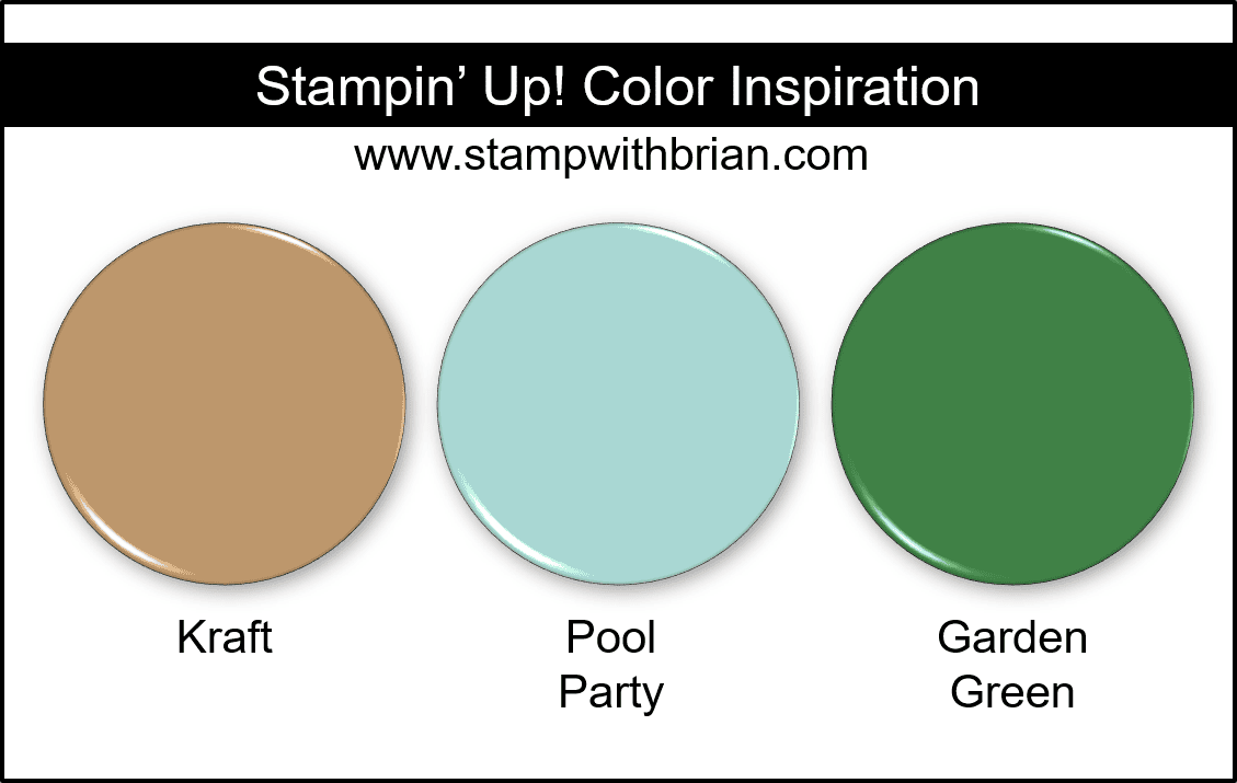 Stampin Up! Color Inspiration - Kraft, Pool Party, Garden Green Stampin Up! Color Inspiration - Kraft, Pool Party, Garden Green