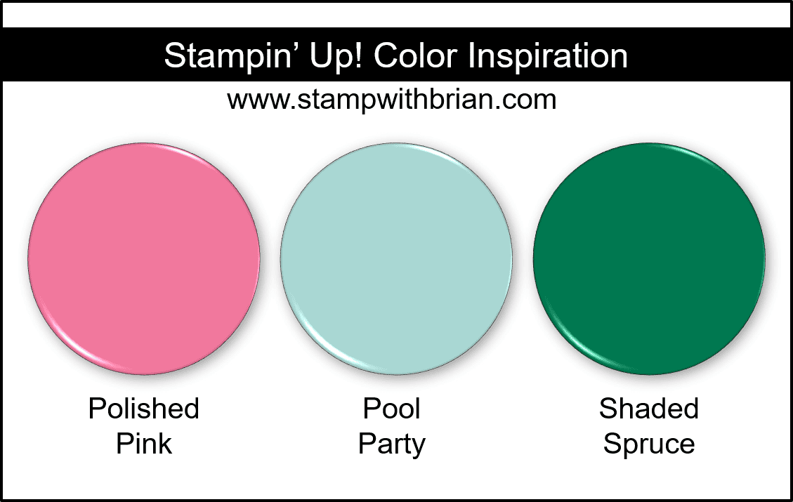 Stampin Up! Color Inspiration - Polished Pink, Pool Party, Shaded Spruce Stampin Up! Color Inspiration - Polished Pink, Pool Party, Shaded Spruce