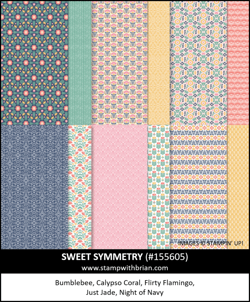 Sweet Symmetry Designer Series Paper, Stampin Up!, 155605