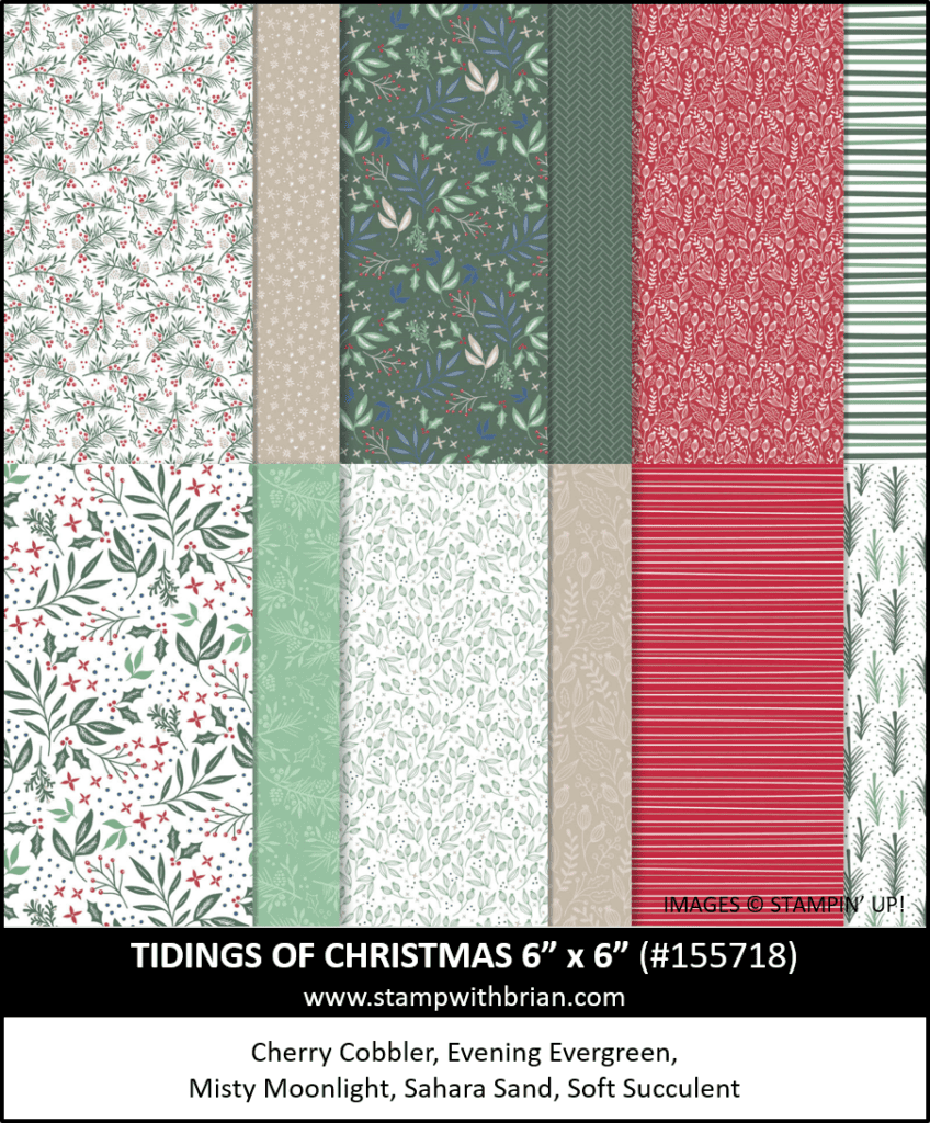 Tidings of Christmas Designer Series Paper, Stampin Up!, 155718