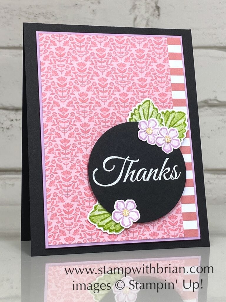 Lighthearted Lines, Sweet Strawberry Bundle, Stampin Up!, Brian King, thank you card,