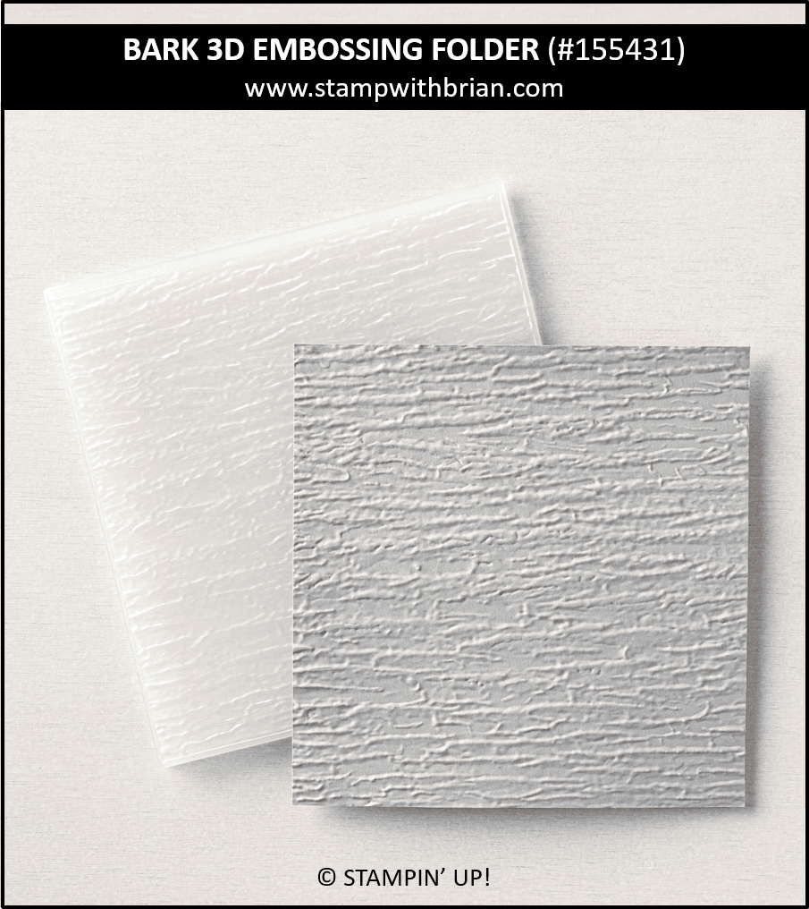 Bark 3D Embossing Folder, Stampin Up! 155431