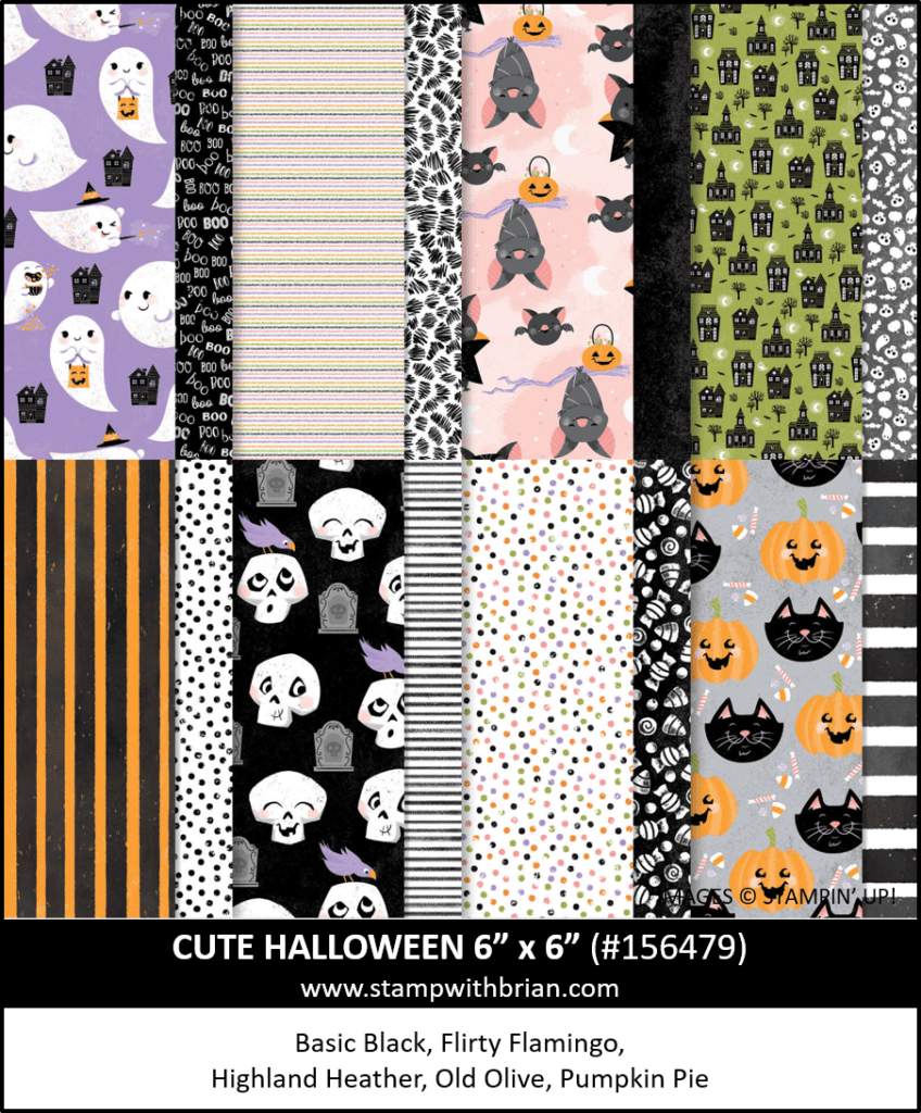 Cute Halloween Designer Series Paper, Stampin Up! 156479