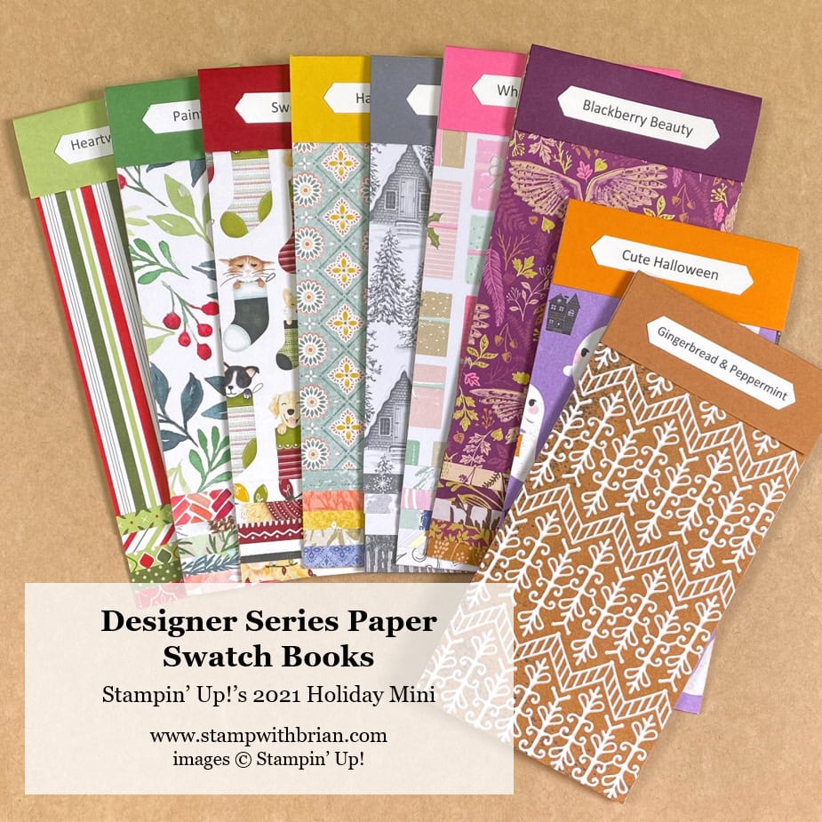 2021 Holiday Mini Designer Series Paper Swatch Books, Stampin Up!, Brian King 2021 Holiday Mini Designer Series Paper Swatch Books, Stampin Up!, Brian King