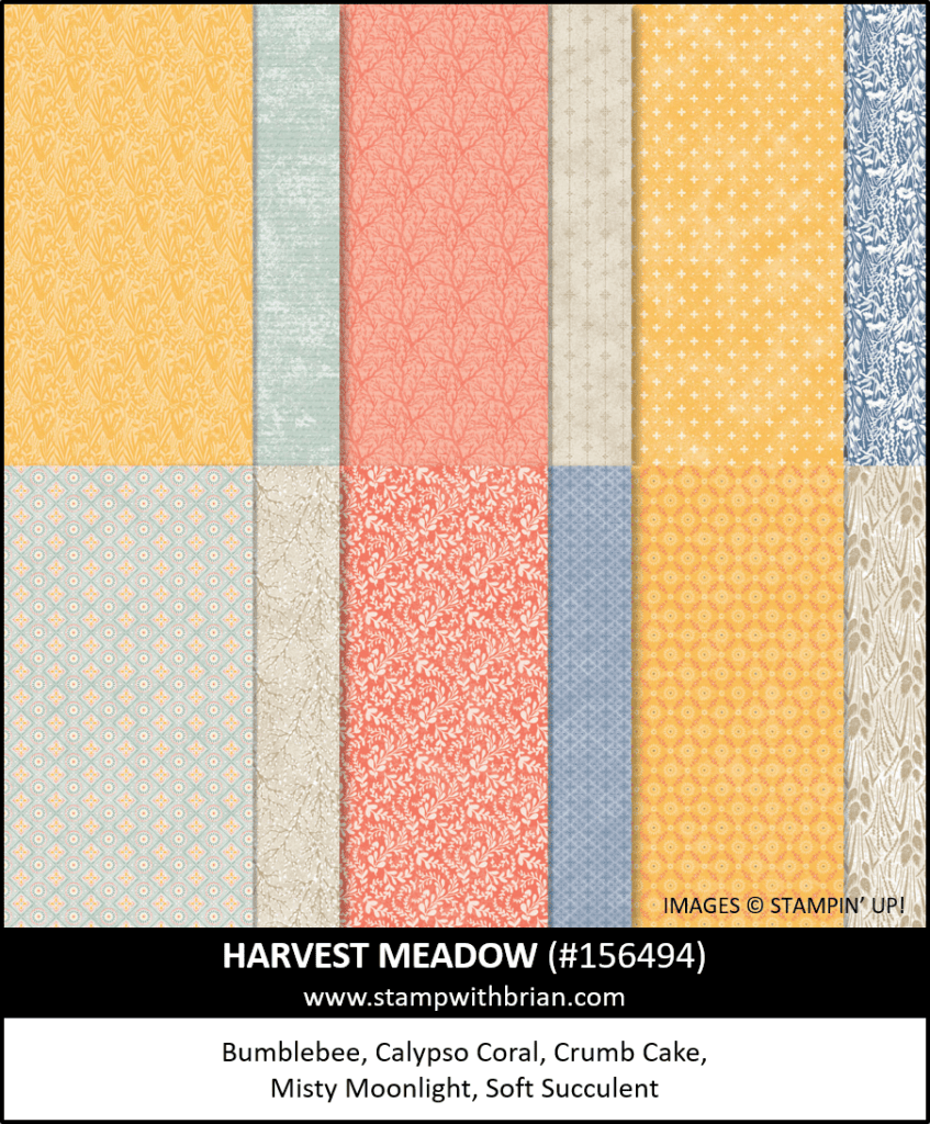 Harvest Meadow Designer Series Paper, Stampin Up! 156494