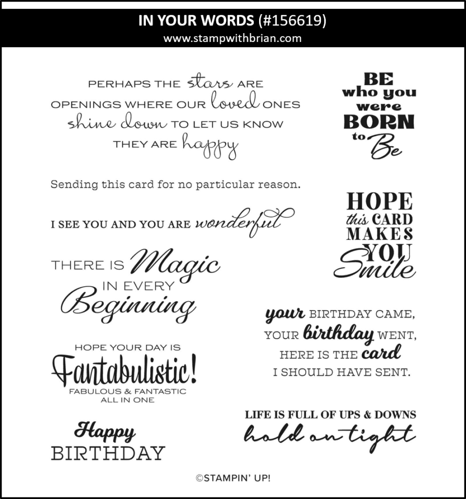 In Your Words, Stampin Up! 156619